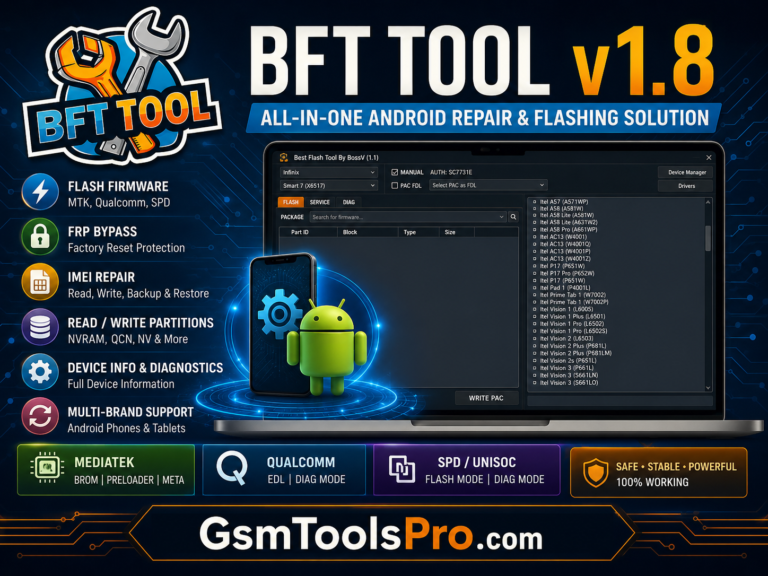 BFT Tool v1.8 Guide: Flashing, Repair, Errors & Troubleshooting