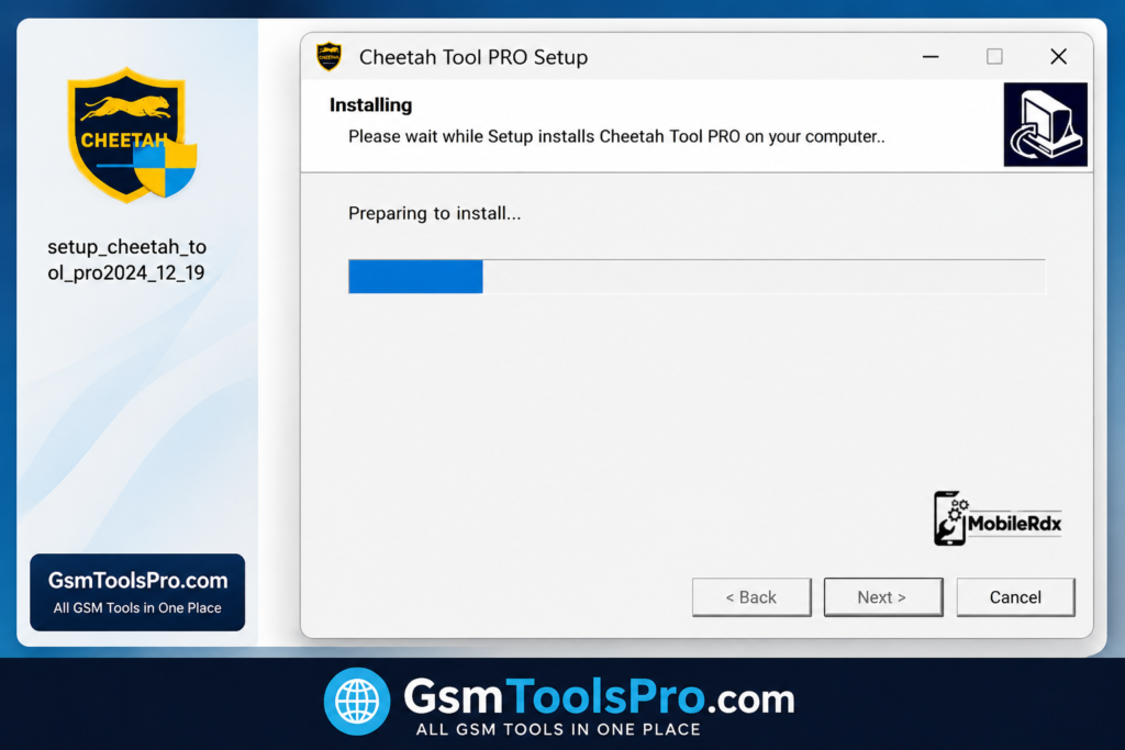 step 2 to install th cheetah tool pro