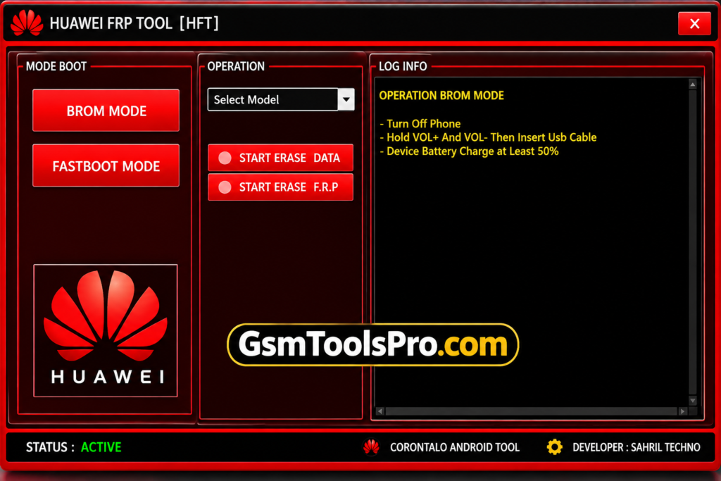 Huawei FRP Tool V1.0 Free Download Fastboot and BROM Mode