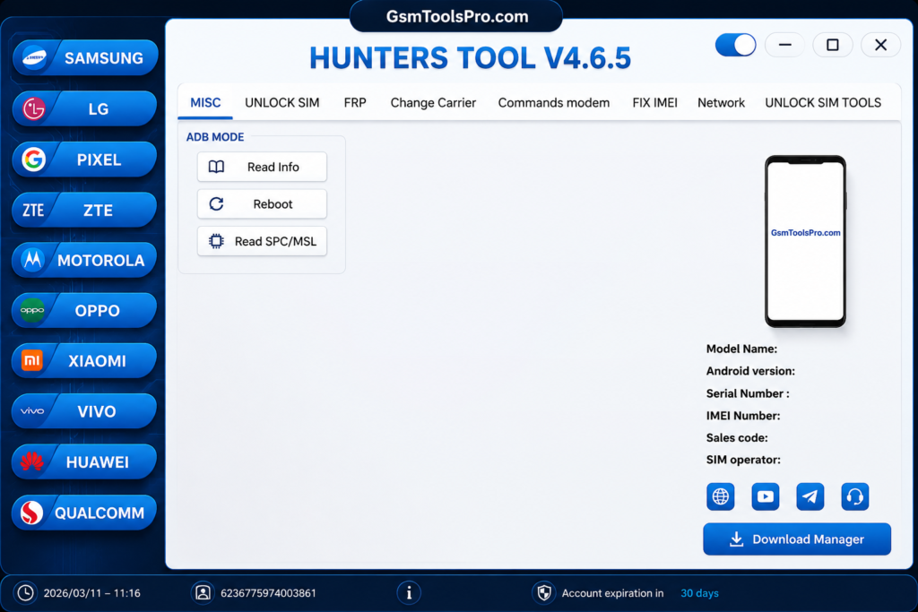Hunter Tool V4.6.5 Download Free MTK & Qualcomm 2026 [Working Setup]