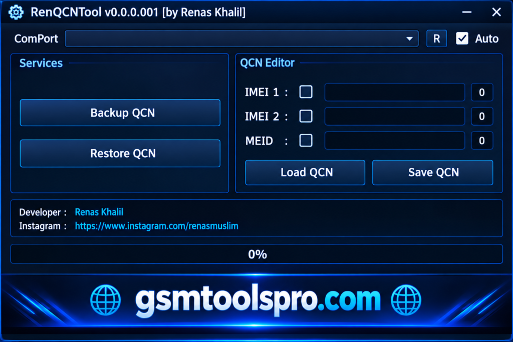 QCN Tool V1 Free Download for QCN Editing & IMEI Repair